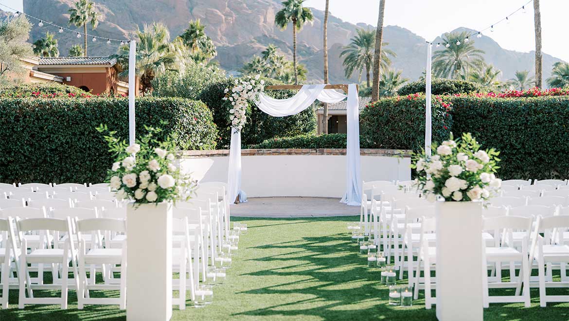 Outdoor wedding ceremony