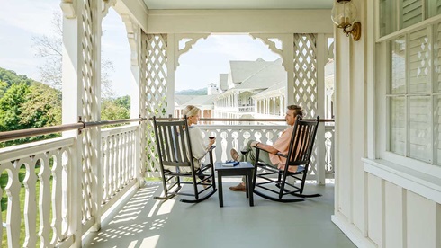 Couple on rocking chairs