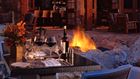 Omni Rancho bluEmber outdoor seating with fireplace 