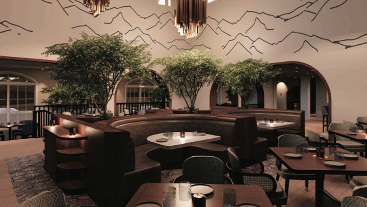 Restaurant booth.