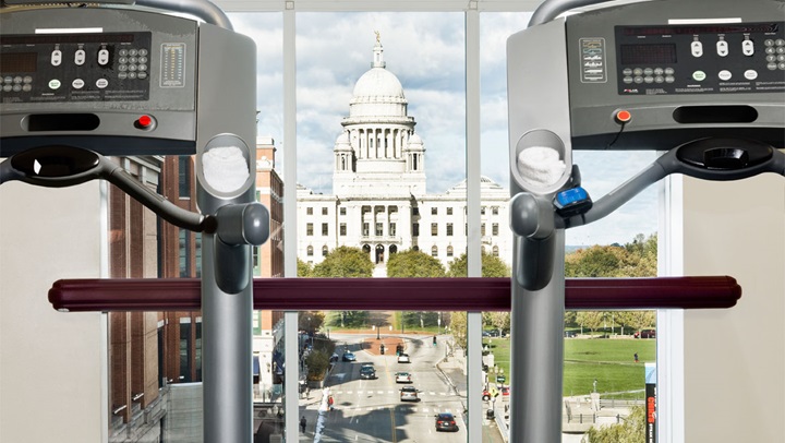Providence fitness center with view