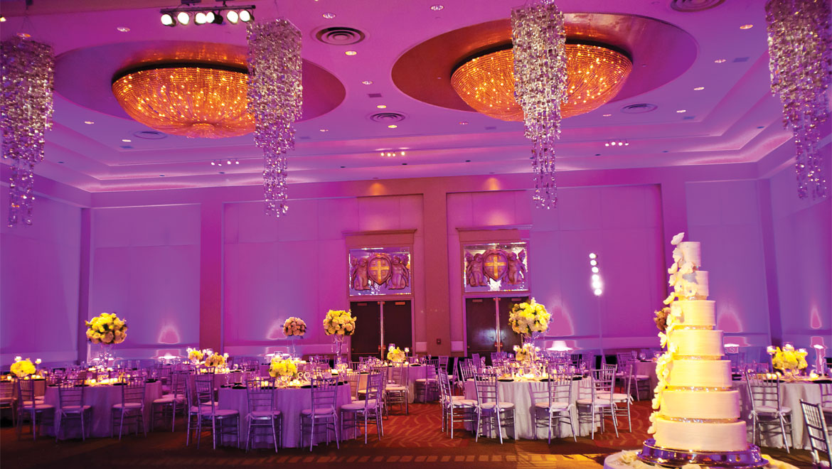 Providence hotel ballroom wedding setup 