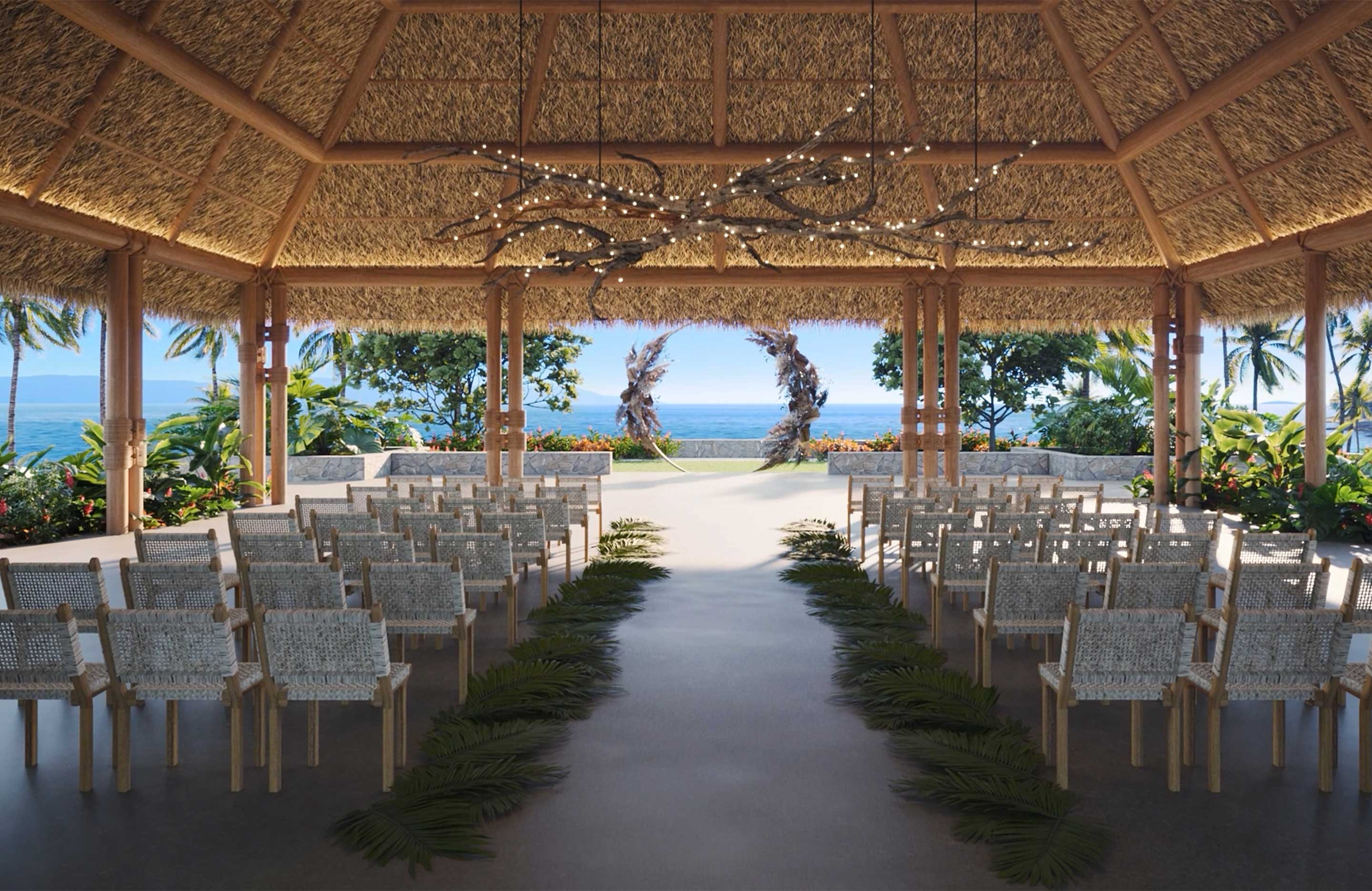 Wedding ceremony set up