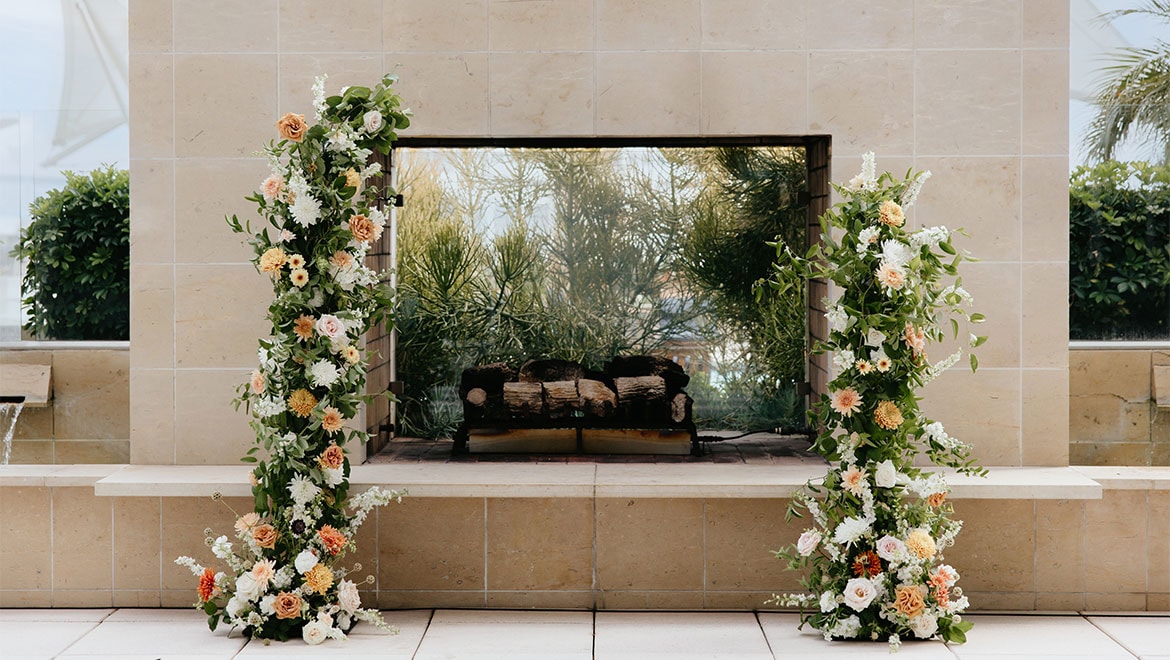 Weddings set up