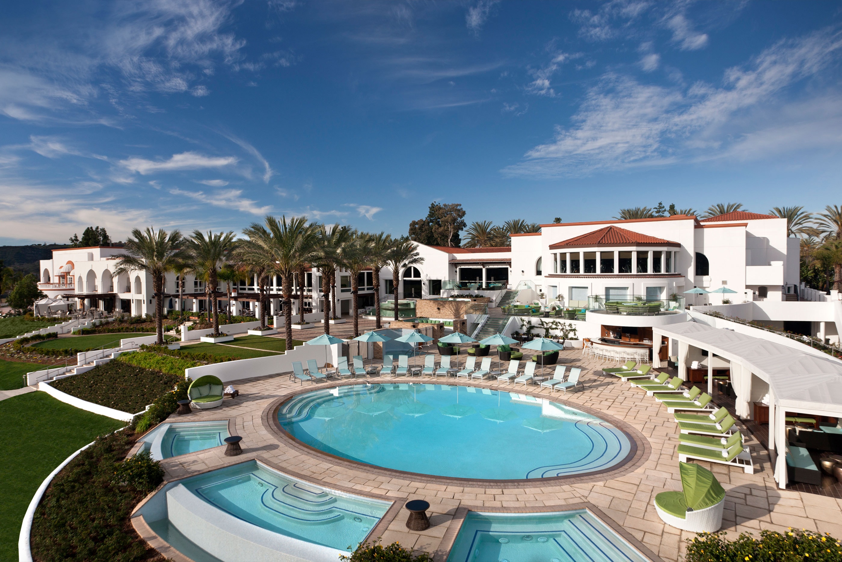 Aerial of the pool