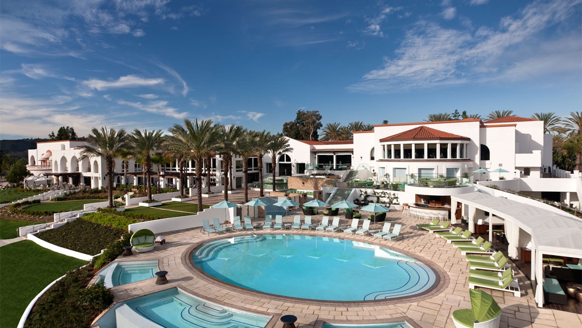 Aerial view of pool at La Costa 