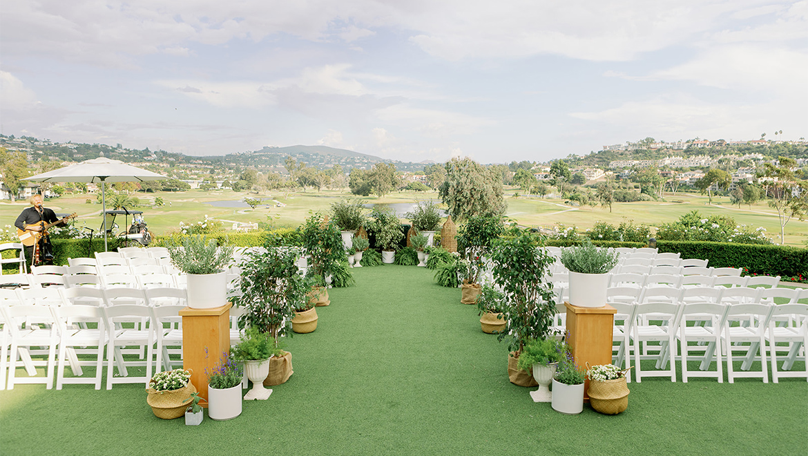 Ceremony on Legends Lawn, Cate Batchelor Photography - Omni La Costa Resort & Spa