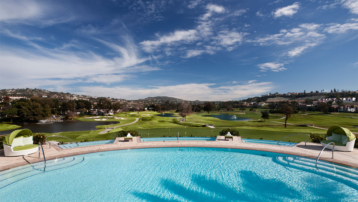 La Costa pool and golf course view 