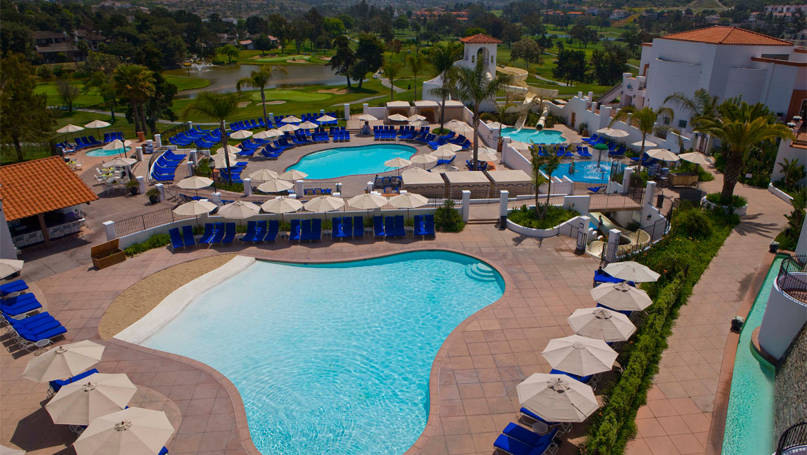 Overhead view of pool at La Costa 