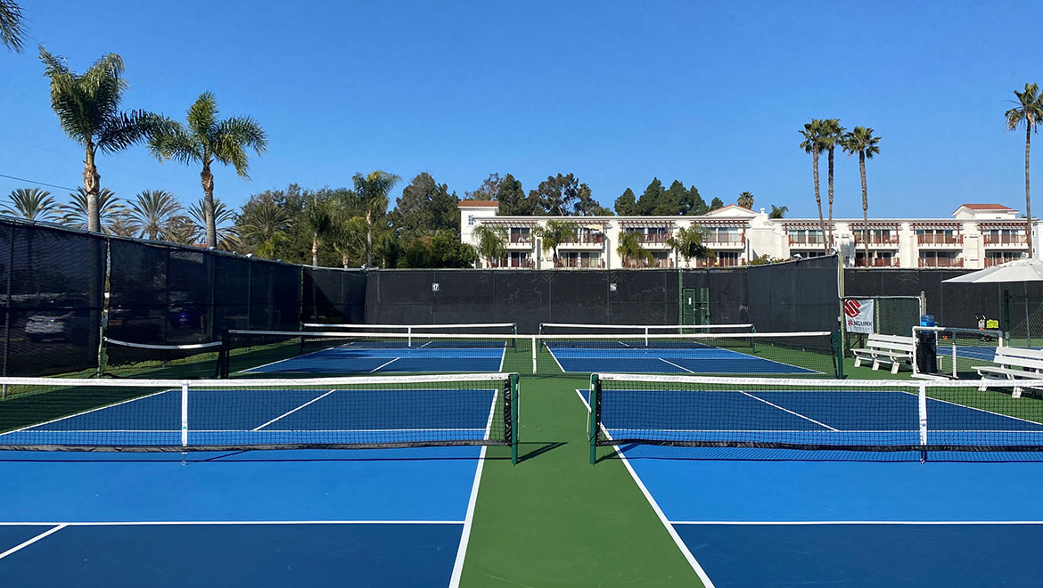 Tennis court at Omni La Costa.