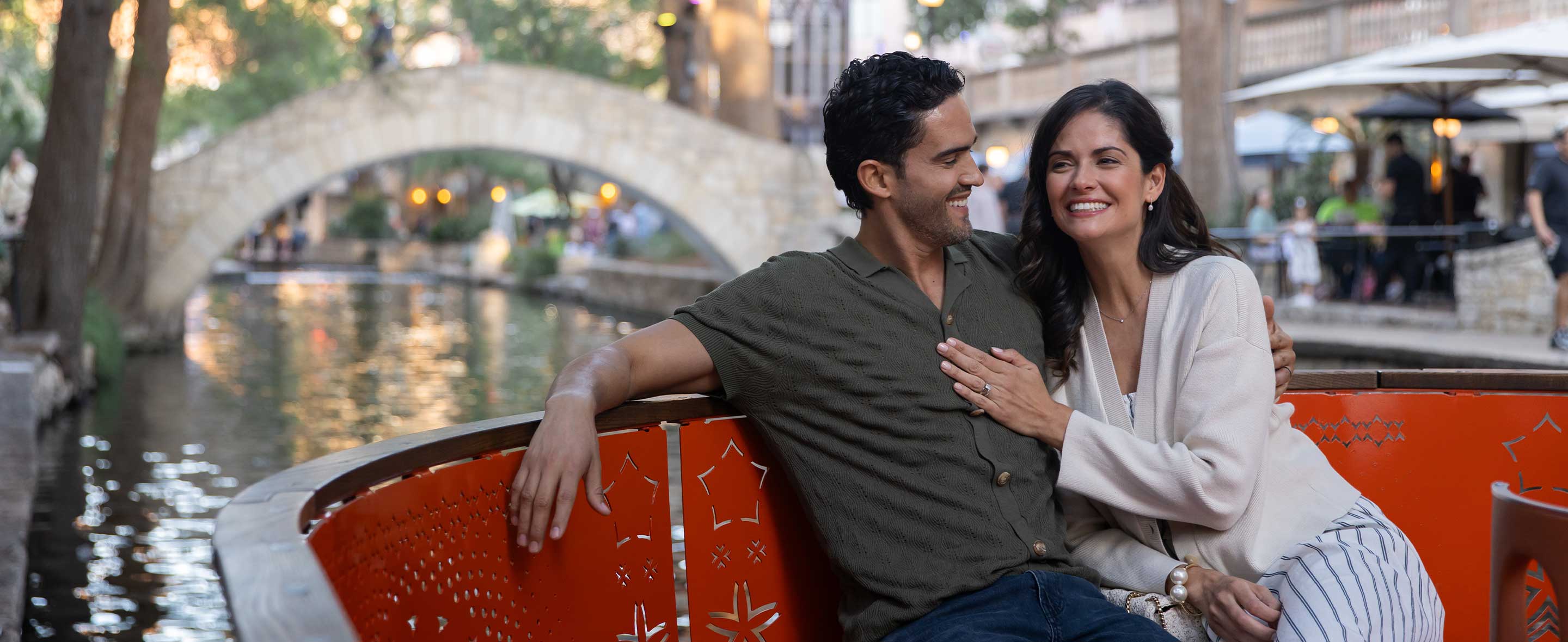 couple on the riverwalk