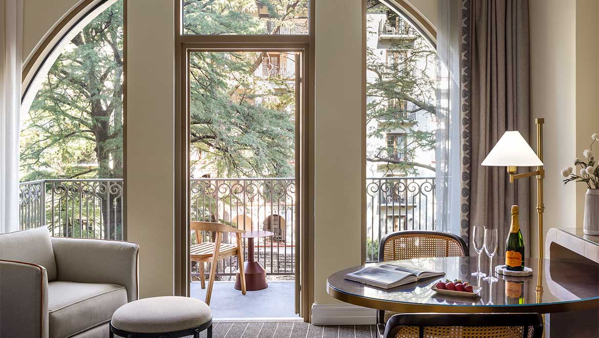 Guest room with patio