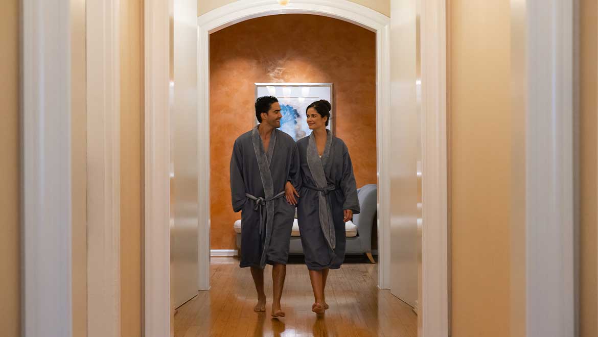 couple at spa