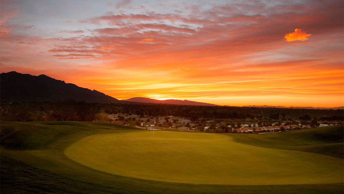 Sunset at Tuscon golf course 