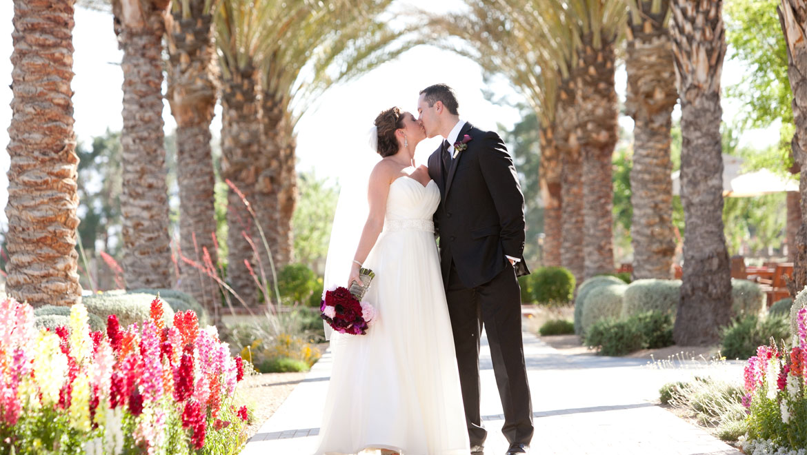 Wedding couple at Tucson Resort 