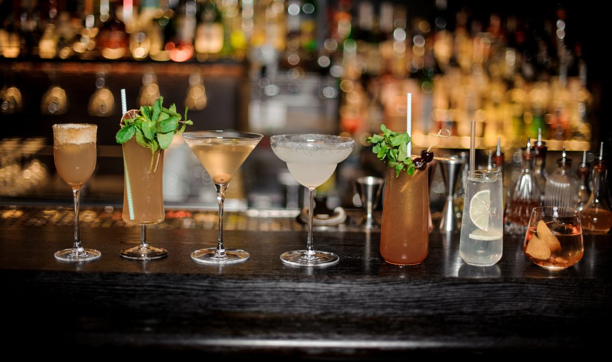 Set of classic cocktails
